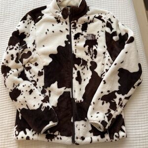 The North Face Black and White Patterned Fleece Jacket